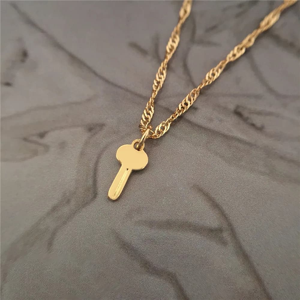 Collana minimalista con ciondolo a bastone rotondo per le donne collana con clavicola di perle foglie catena lunga gioielli di moda dichiarazione regalo per ragazza