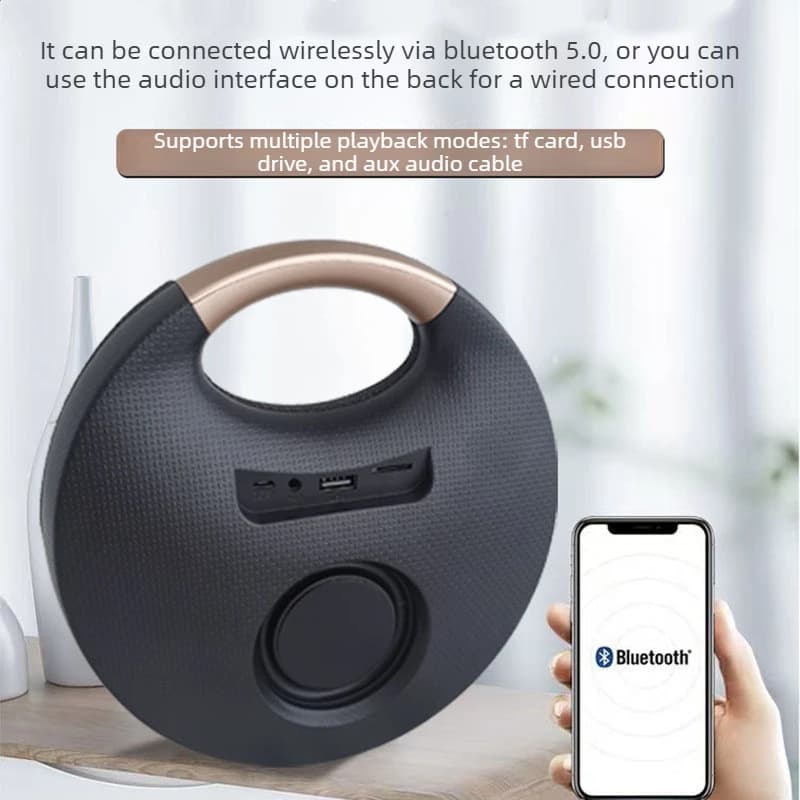 1PC Bluetooth piccolo tessuto stereo portatile esterno altoparlante wireless portatile subwoofer altoparlante domestico desktop