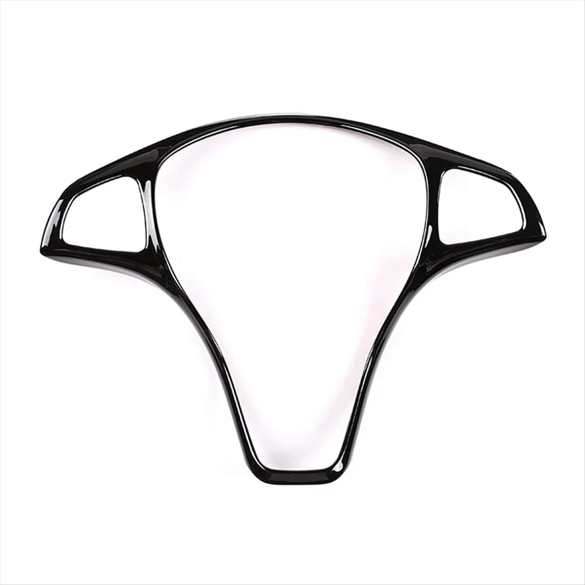 For Mercedes Benz CE class GLC CLA GLA W205 W213 X253 X156 Car steering wheel decoration Trim cover frame, Bright Black