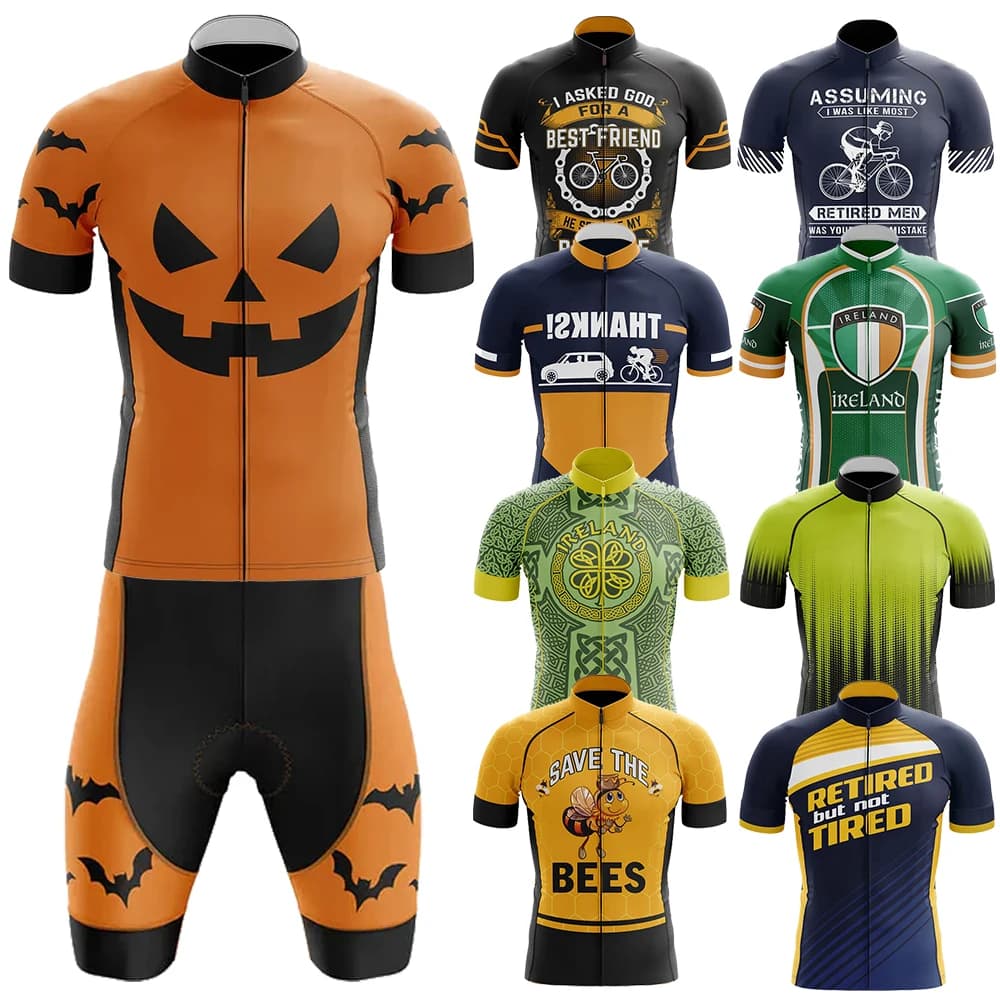 Assume Im Vestiti da ciclismo in pensione Mtb Abbigliamento maschile Attrezzatura Camicia professionale Pantaloncini da uomo Maglione Maglia da bici estiva Bavaglino da uomo