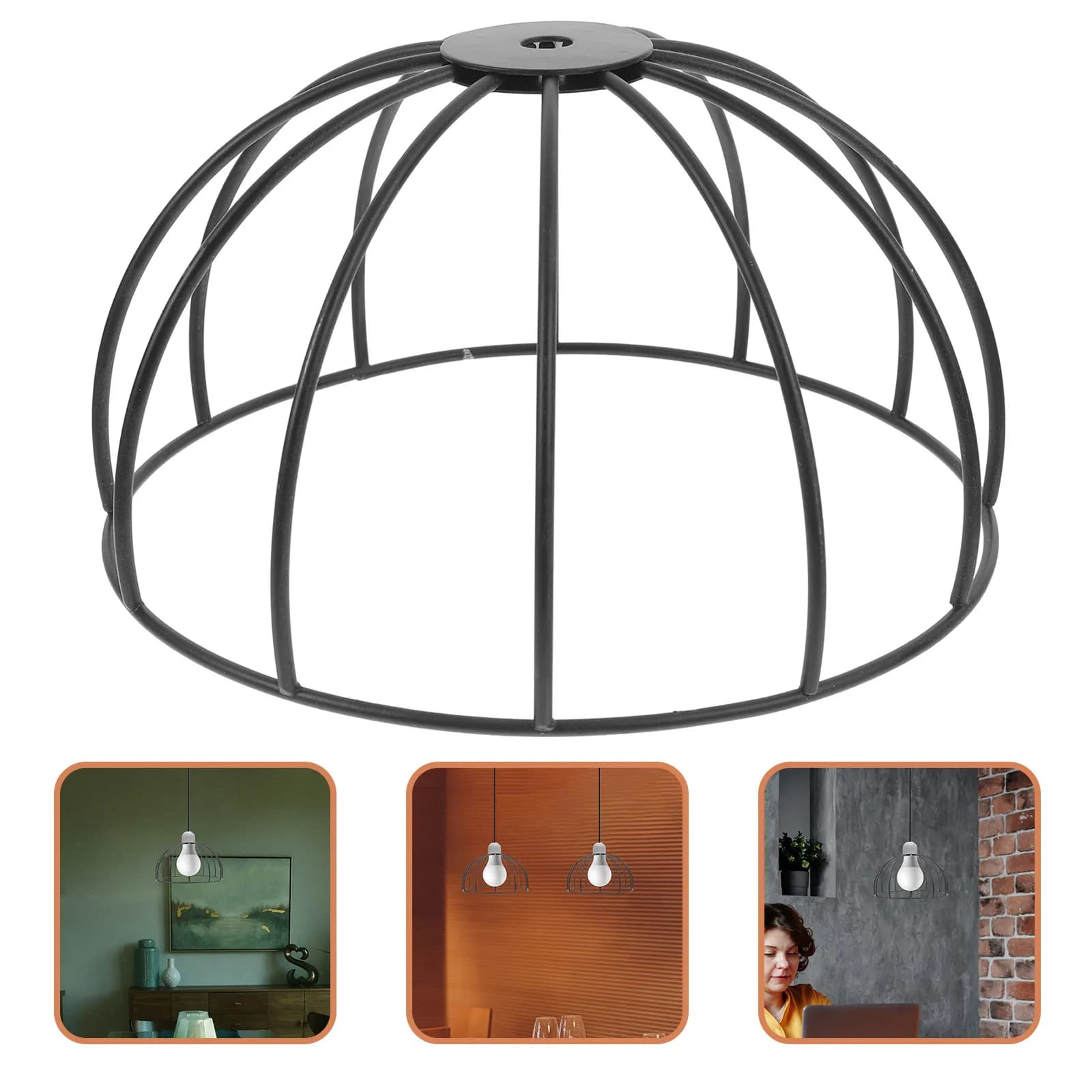 Decorative DIY Lamp Shade Frame Iron Metal Dreamcatcher Style Cage Lampshade Pendant Light Fixture Replacement Home Lighting