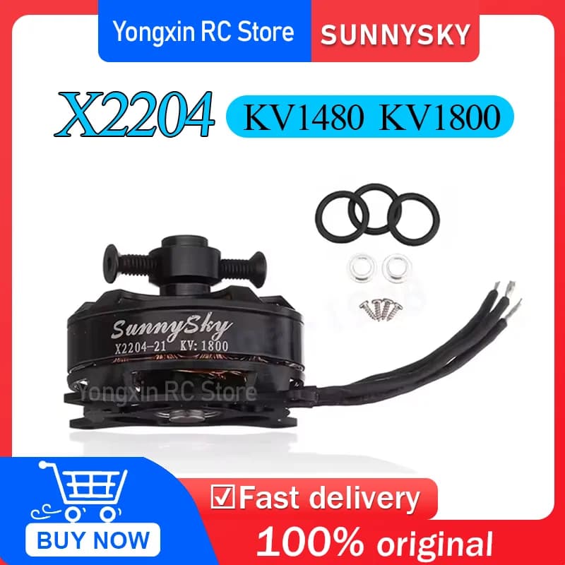 Motore Brushless Sunnysky X2204 KV1480 KV1800 per Elicottero RC, Aeroplano, Quadricottero M Supernova
