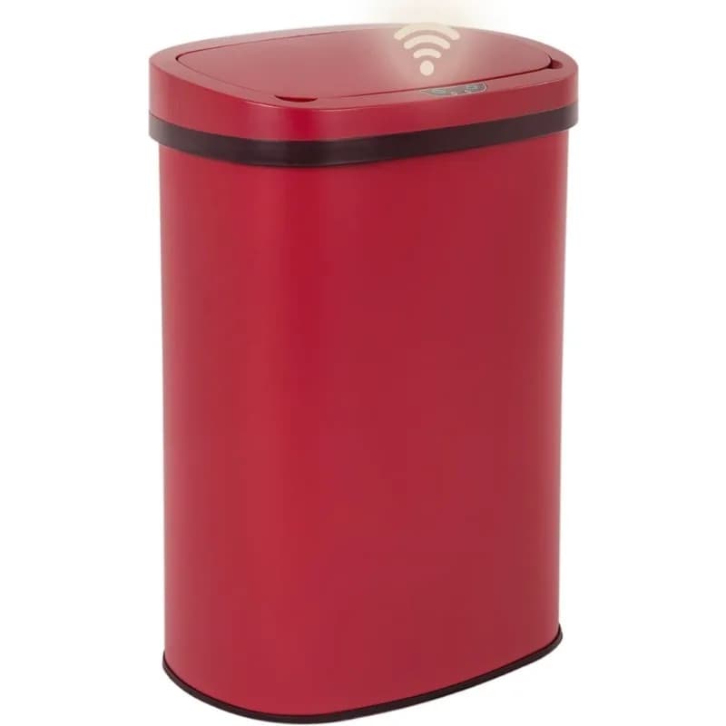 Pattumiera da cucina automatica senza tocco, 13 galloni, 50 litri, con coperchio, bidone della spazzatura portatile per bagno, camera da letto, ufficio