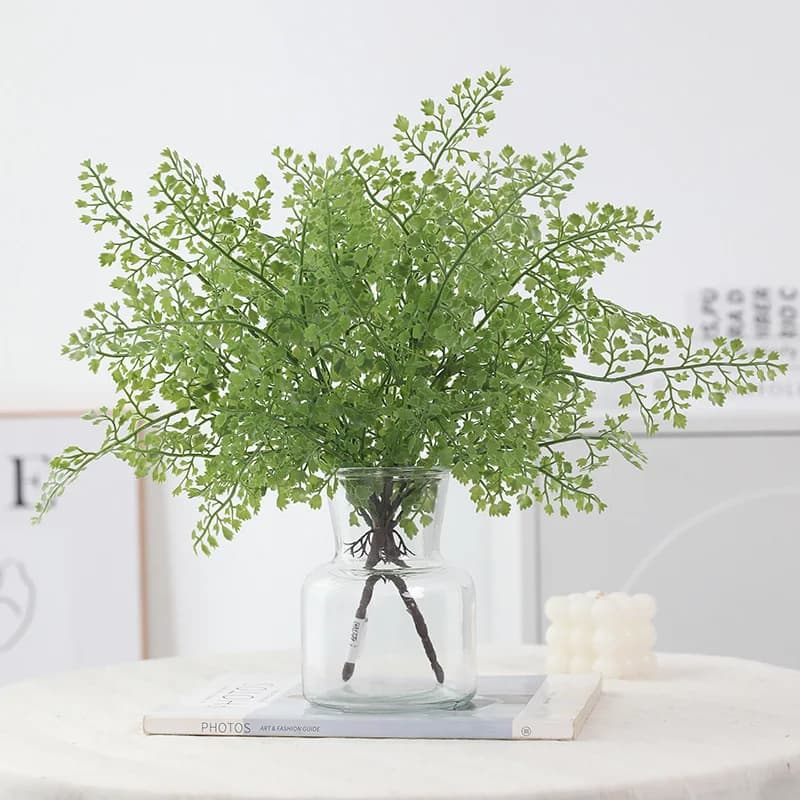 1/2 Pezzi Bouquet di Piante Artificiali in Plastica, Piante Finte Simulate per Decorazione Casa, Giardino, Matrimoni e Esterni