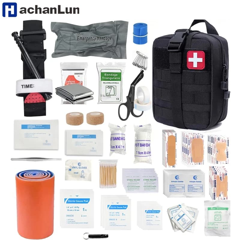 156 pcs 30 in 1 Home Outdoor Travel First Aid Kit Boating Camping Hiking Multifunctional Portable Mountaineering Kit