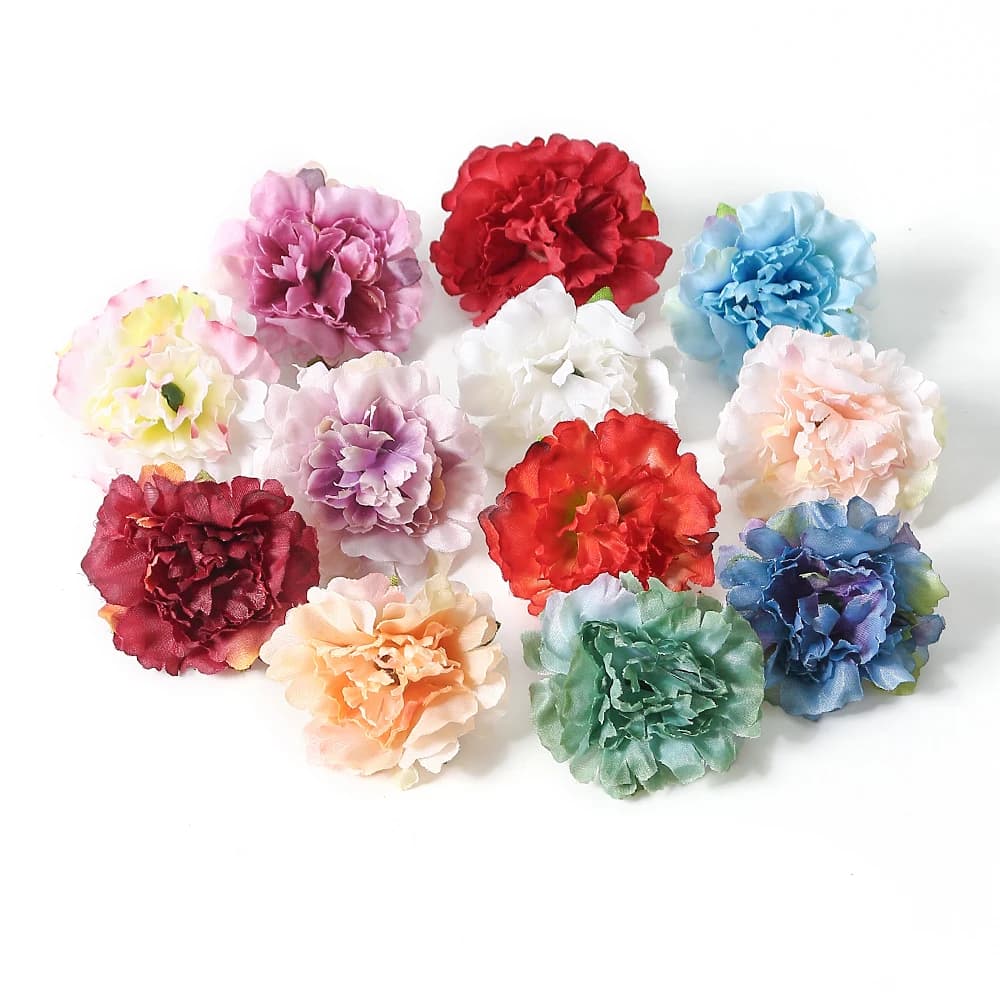 10/20 pz 5cm fiore di rosa artificiale teste di fiori di seta per la decorazione di nozze della sposa decorazione dell'albero di natale accessori per scatole regalo