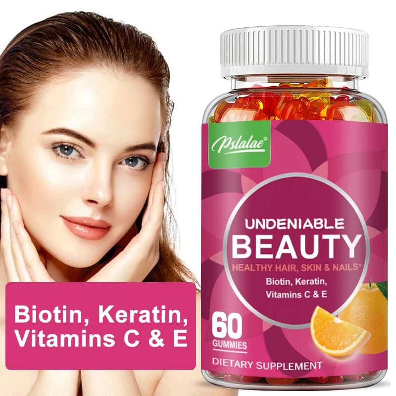 Caramelle gommose di bellezza - con biotina, cheratina - per la salute della pelle, delle unghie e dei capelli, nutre la pelle e rinforza i capelli
