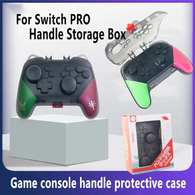 Per Switch PRO Maniglia Custodia rigida Scatola trasparente Controller di gioco antigoccia portatile Guscio protettivo Accessori di gioco