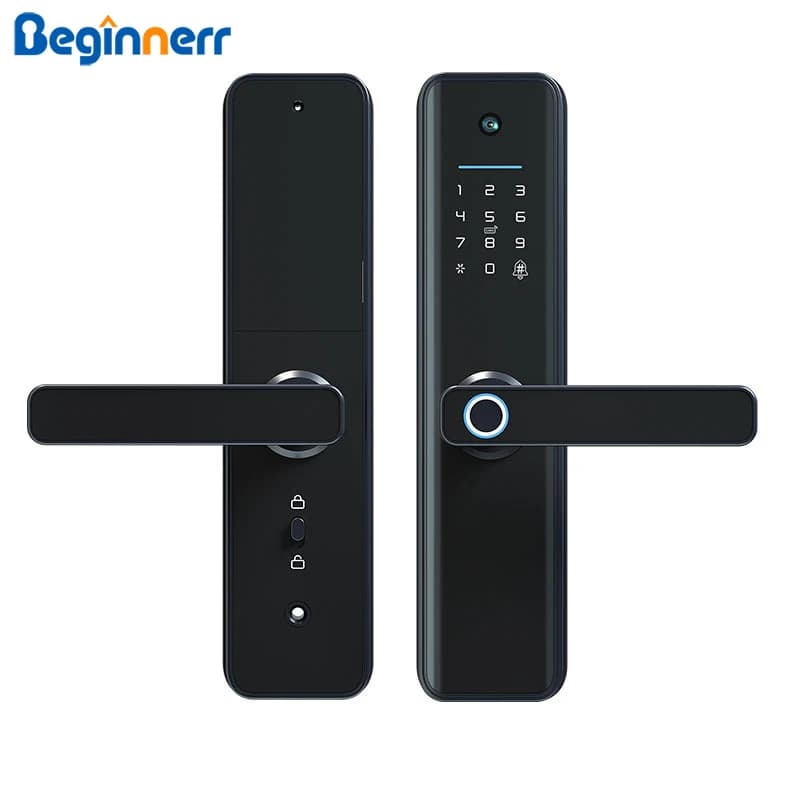 Telecamera Spioncino euro da infilare Serratura intelligente Arabia Saudita Video vocale sblocco remoto tuya wifi Campanello Home Lever Gate Door Lock
