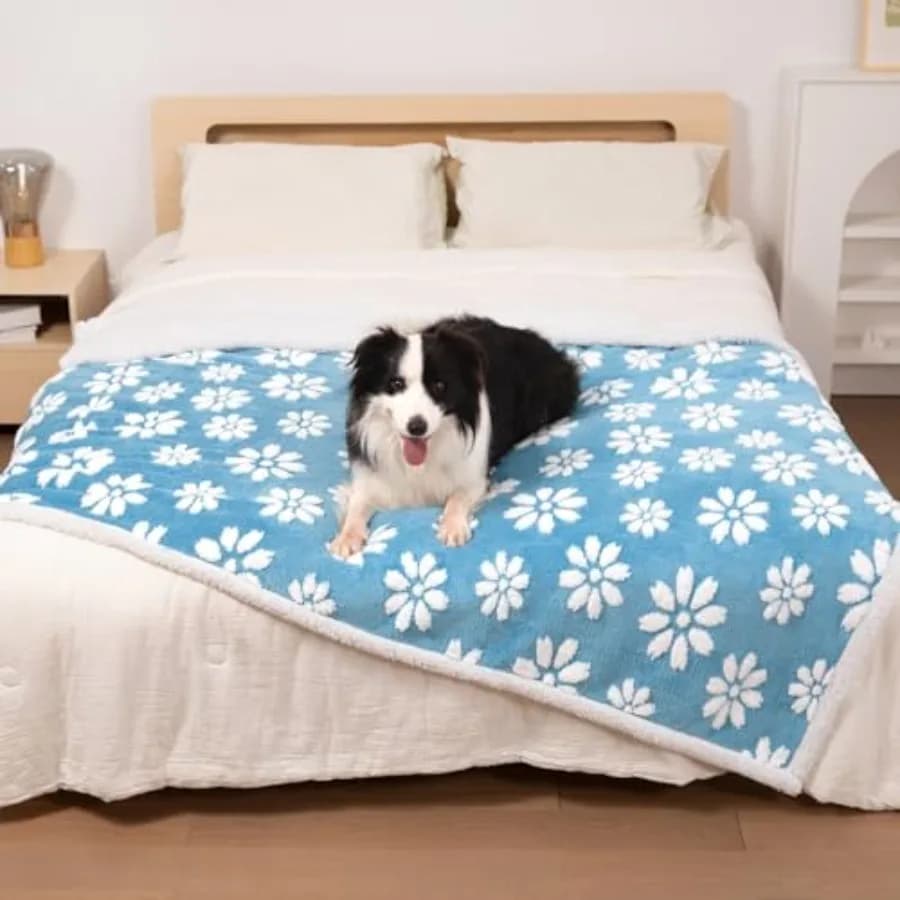 Coperta Impermeabile per Cani, Gatti o Adulti, Morbida Coperta 3D con Motivo Floreale per Letto, Divano, Impermeabile agli Urini