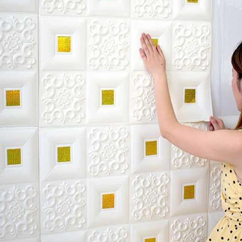1-10 pz 70cm x 70cm 3D piastrelle in mattoni adesivo da parete impermeabile pannello in schiuma autoadesiva carta da parati camera da letto decorazione della casa