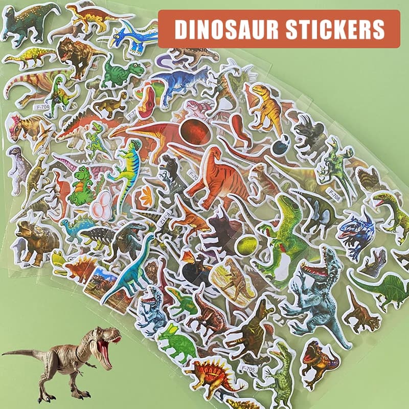 10 fogli adesivi dinosauro per ragazzi giocattolo per bambini regalo laptop fai da te telefono valigia notebook adesivo animale antico decalcomanie graffiti