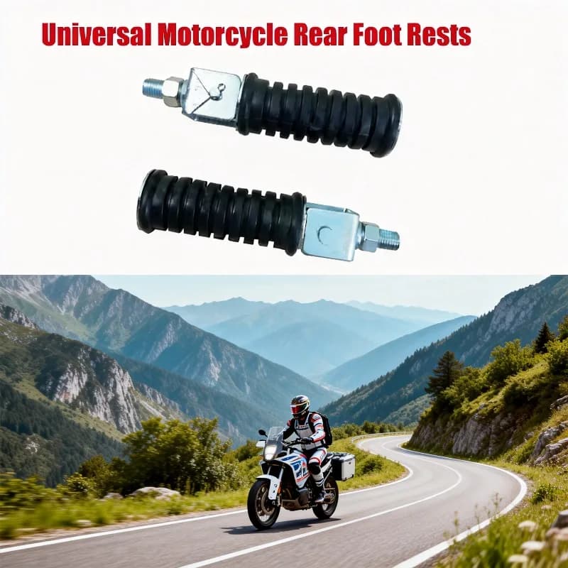 Poggiapiedi Posteriori Universali da 10mm per Moto, Antiscivolo, Resistenti, Compatibili OEM