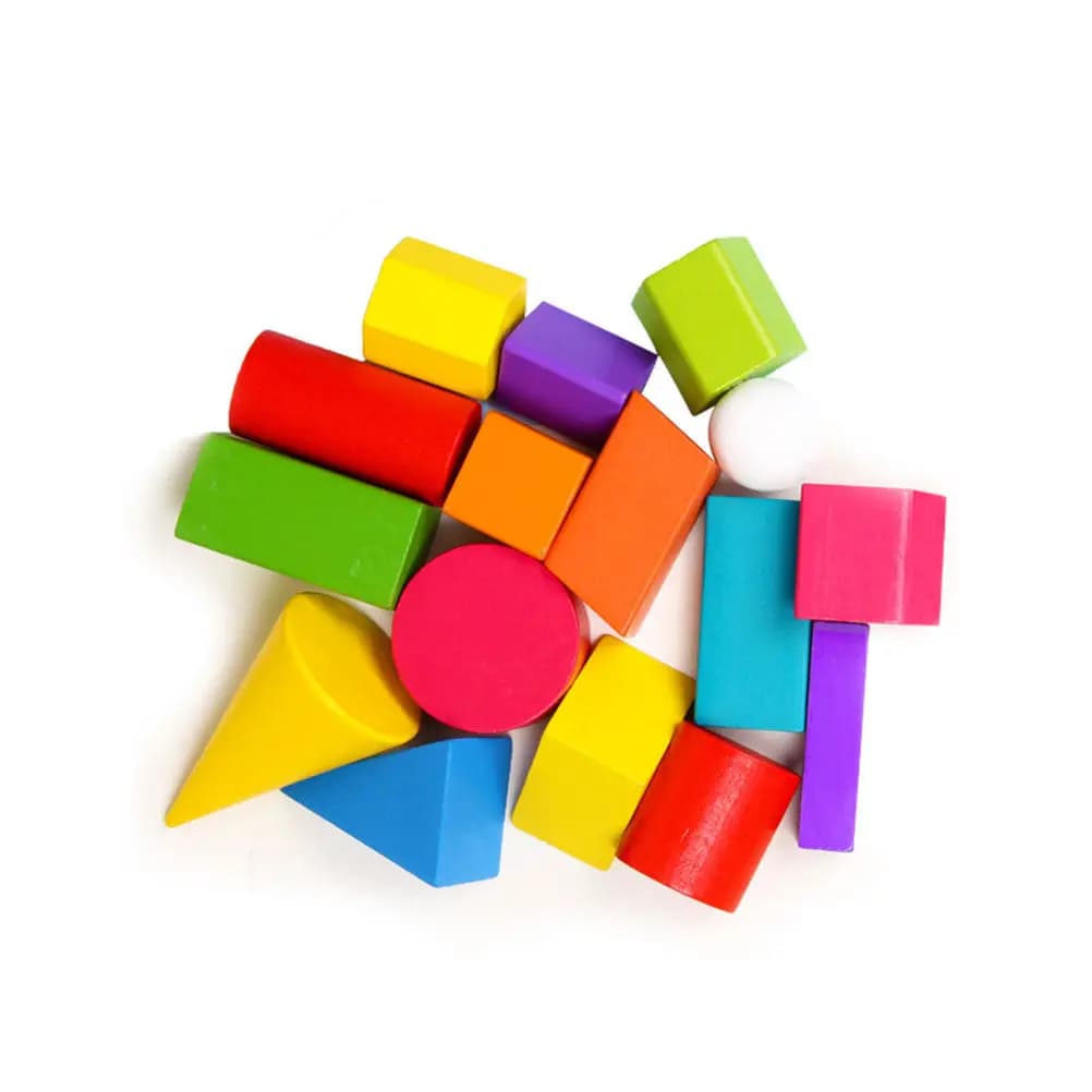 Set di Blocchi Geometrici in Legno Colorati, Kit Educativo per l'Apprendimento della Matematica, Ausilio Didattico per l'Educazione Precoce