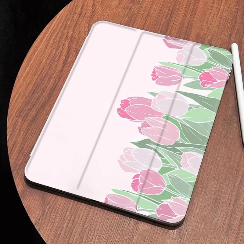 Custodia Fonda con slot per matita per iPad 5a 6a generazione IPad 10a generazione Air 4/5 10,9 Pro11 pollici IPad 10,2 7a 9a 8a Fiori squisiti