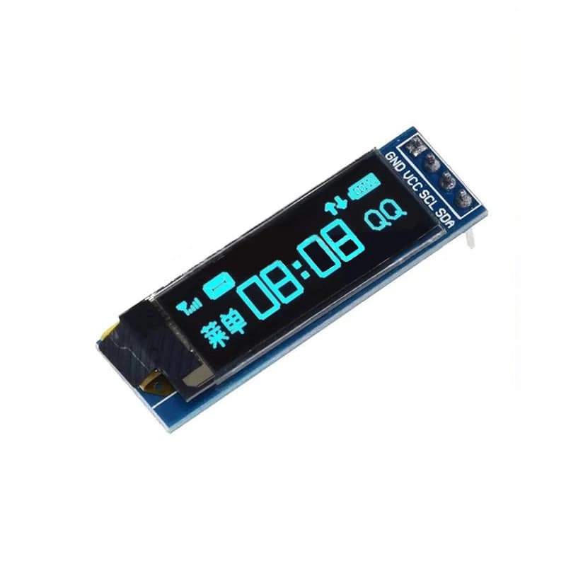 OLED Display Module from 0,91 Inches 128x32 SSD1306 I2C IIC for Arduino ESP32 ESP8266 Raspberry Pi DIY White Blue 3,3V 5V