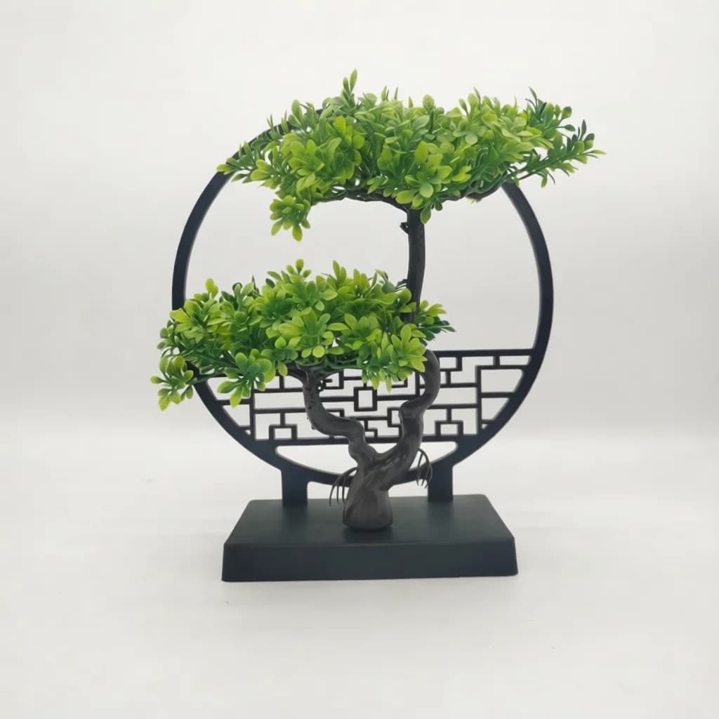 Creative Artificial Pine Bonsai Ornament Desk Decoration Fake Greenery Plant For Living Room Study Cabinet Office Space