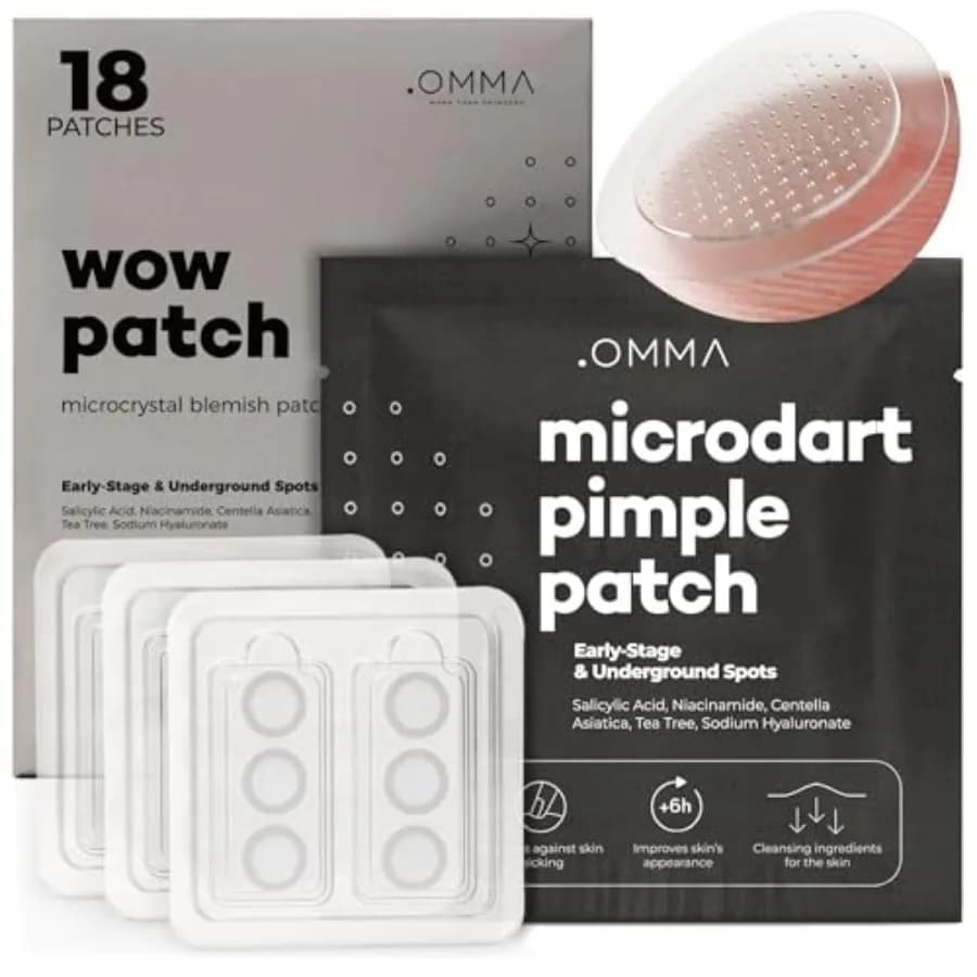 Korean Microdart Acne Patch, Cystic Acne Treatment, Micropoint Pimple Patches for Face for Early-Stage Painful Zits, Salicylic