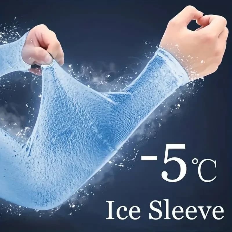 2 pezzi (1 paio) di maniche in seta LCE da donna, maniche sportive con protezione solare, guanti rinfrescanti per corsa, pesca, ciclismo