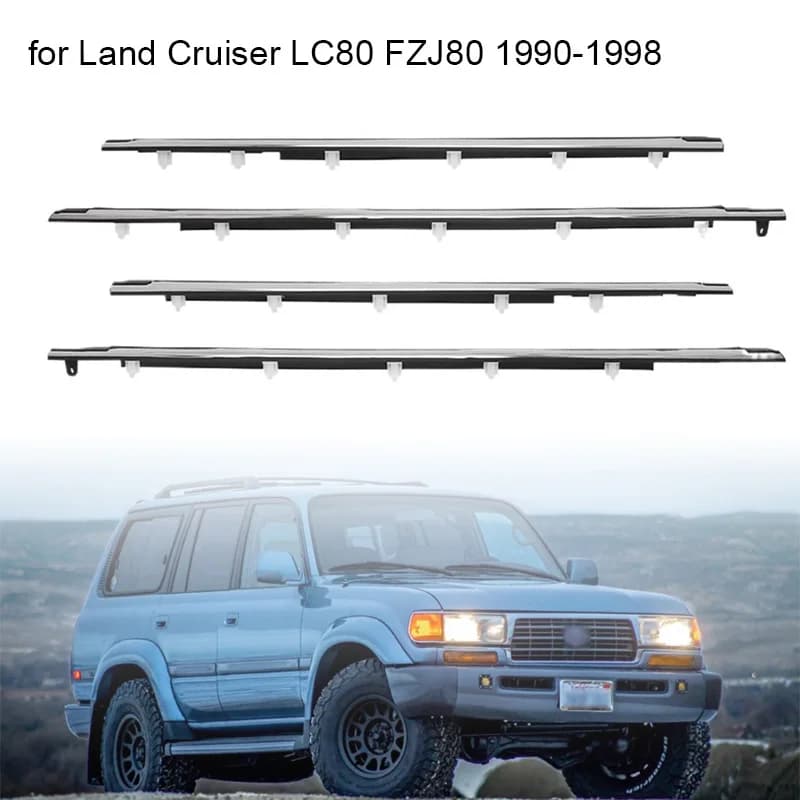 4 pezzi Finestra Modanatura Trim Per Toyota Land Cruiser LC80 FZJ80 1990-1998 per Lexus LX450 1990-1998 Guarnizione Guarnizione 75710-60021