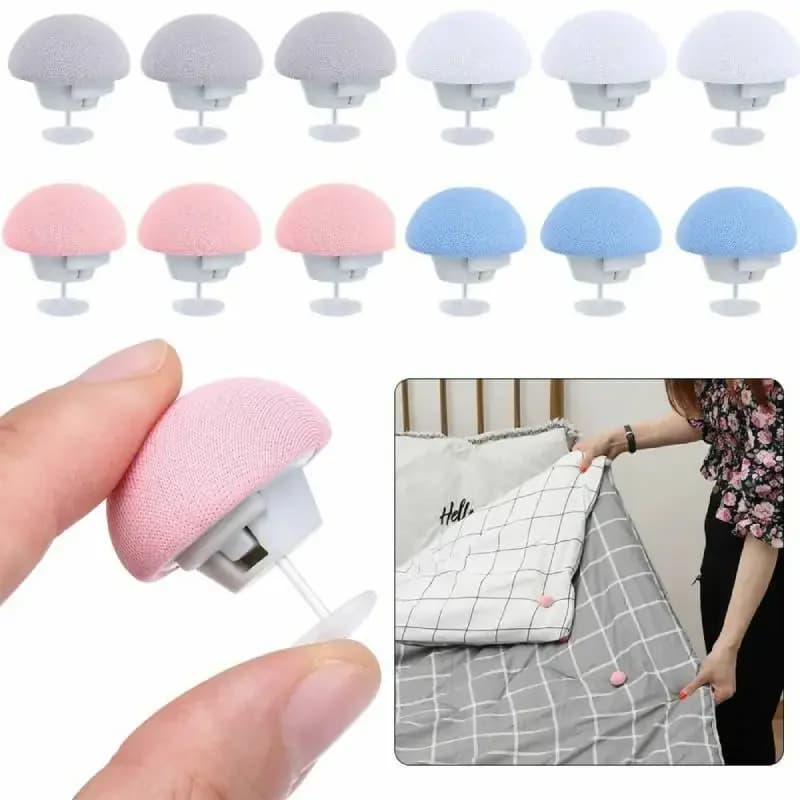 6pcs Duvet Pin Duvet Clips Non-Slip Comforter Clips Blanket Buckles Quilt Holder Fixator Bed Sheet Fastener for Quilt Cushions