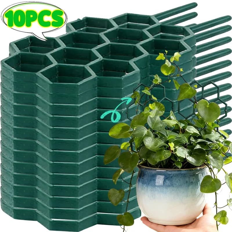 1/10 Pezzi Supporto per Piante Rampicanti, Traliccio per Piante in Vaso, Fiori, Decorazione da Giardino Interno ed Esterno