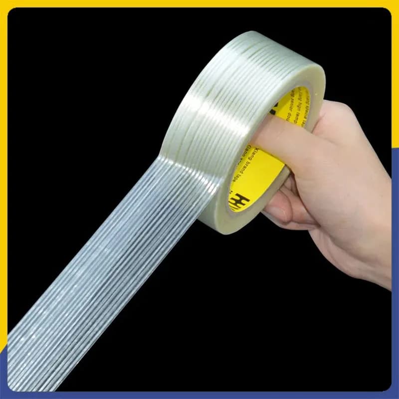 Nastro in fibra di griglia su un solo lato super resistente da 25 m Modello di aeroplano giocattolo Nastro in rete rinforzata con fibra di vetro resistente all'usura per artigianato fai-da-te