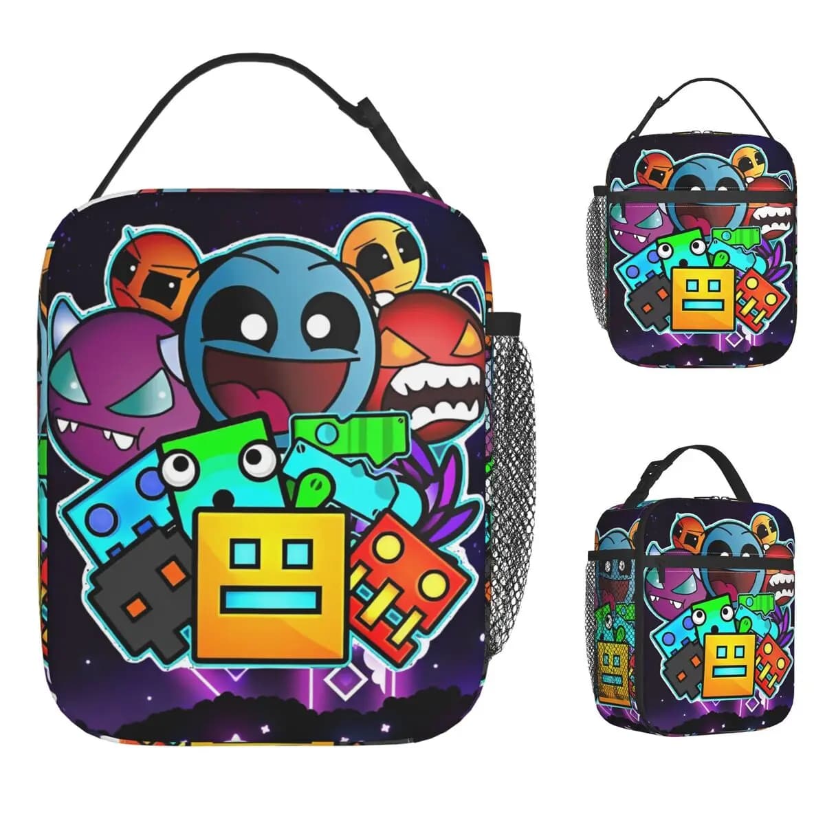 Borsa termica per il pranzo Geometries Dash Game, borsa termica portatile riutilizzabile, borsa per il pranzo, borsa per il lavoro, per picnic, borse per alimenti