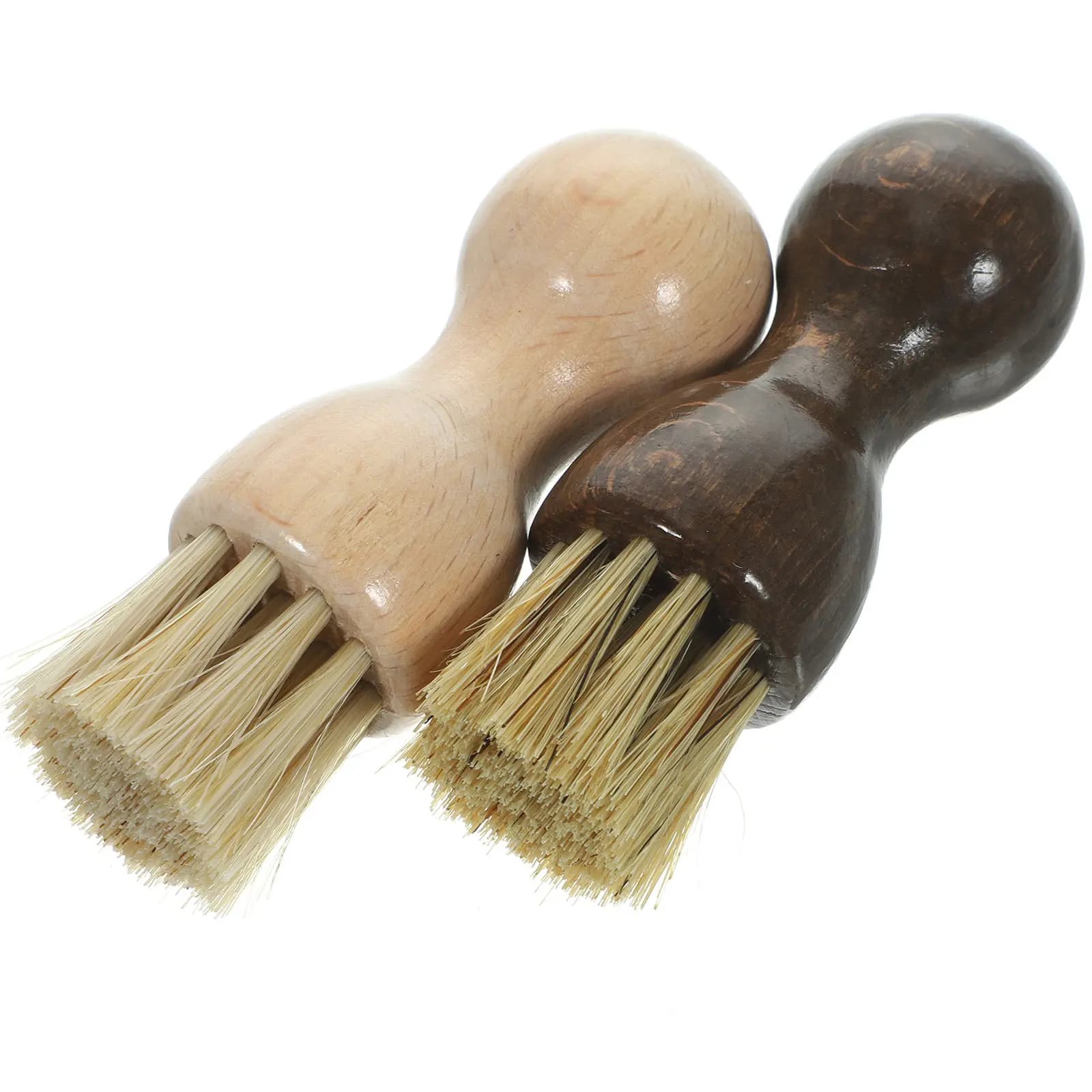 2Pcs Shoe Brushes Pig Hair Portable Compact Suede Cleaner Brush for Polishing Travel Shoe Care Suede Brush