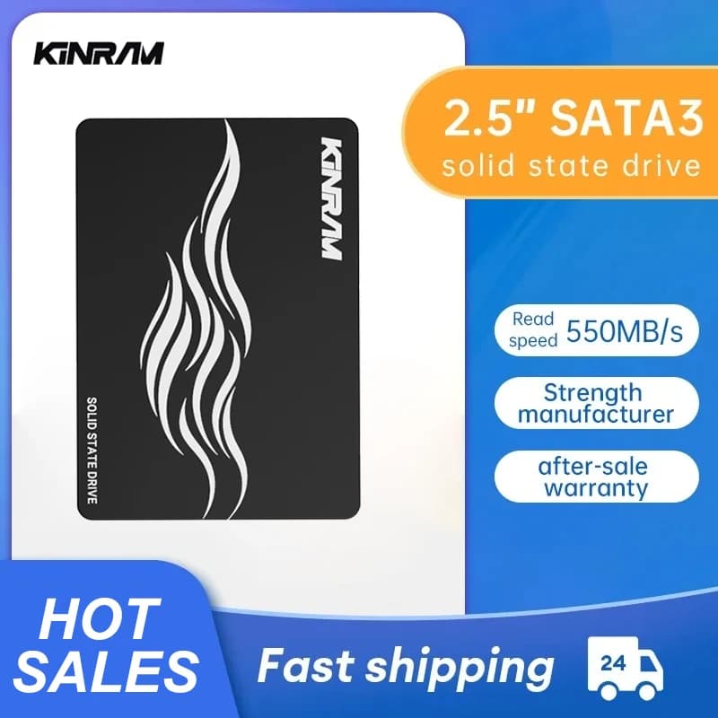 KinRam SSD SATA 3 da 2.5 pollici 512GB 128GB 120GB 256GB Disco Rigido Interno a Stato Solido SATA 3 240GB 1TB 500GB per PC Laptop Desktop