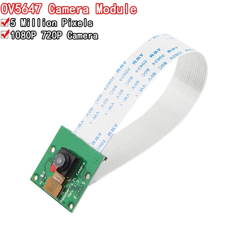 Raspberry Pi 3 Model B + Camera module 1080p 720p Mini camera 5MP Webcam Compatible camera for Raspberry Pi 2 Model B