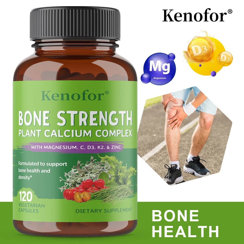 600 mg calcium supplement: with vitamin C, vitamin D3, vitamin K2, magnesium and zinc to support bone strength and joint health
