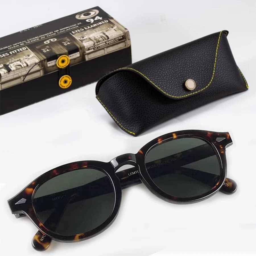 Occhiali da Sole Polarizzati Johnny Depp Lemtosh per Uomo e Donna, Montatura Vintage in Acetato