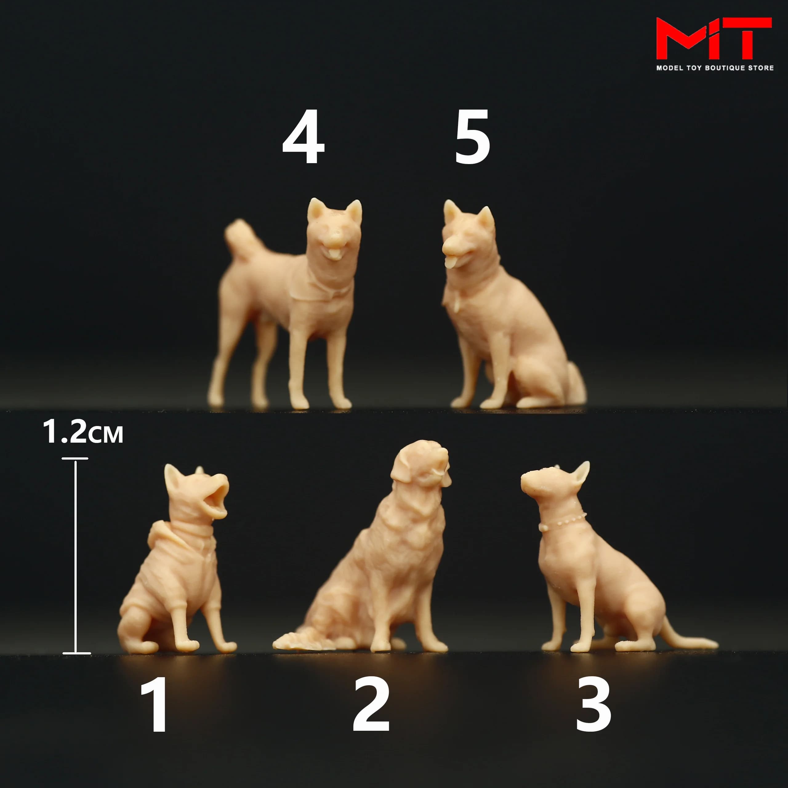 Miniature Figurine A233 1/87 1/64 1/43 Golden Retriever Bullhead Terrier Chai Dog Figure Doll Diorama Sand Table Scena Puntelli