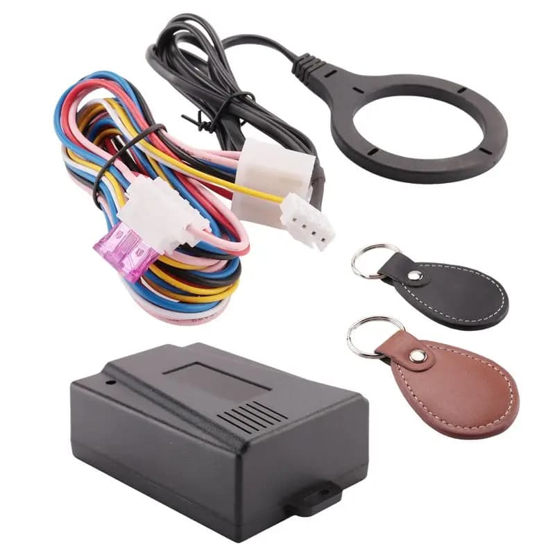 Sistema di Avviamento e Arresto Motore Auto Stabile-Smart con Pulsante RFID, Blocco Accensione Senza Chiave, Immobilizzatore Starline
