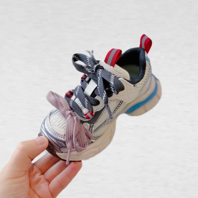 Scarpe Sportive alla Moda per Bambini, Nuovo Stile Primavera-Autunno, Scarpe Casual da Ragazza e Ragazzo, Scarpe in Rete per Neonati 26-36