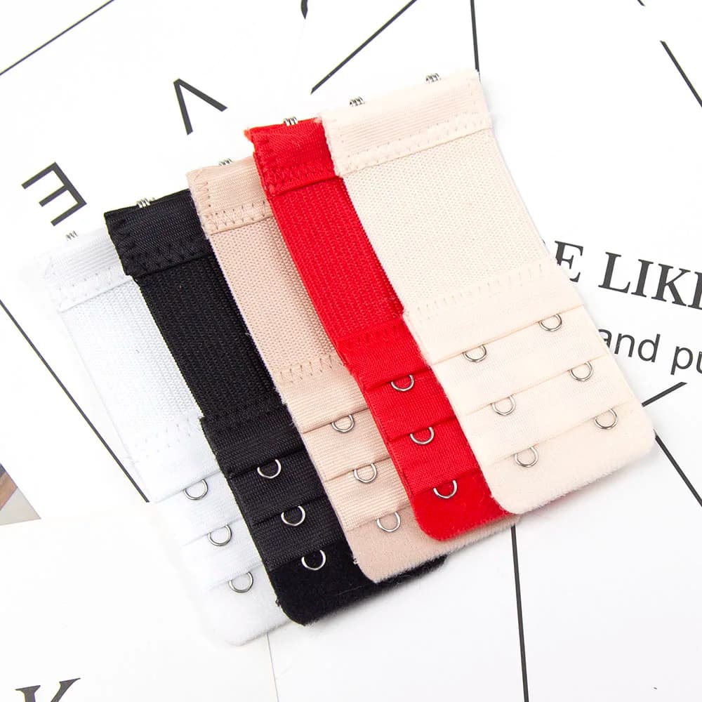 5 pezzi di estensione del reggiseno elastico con clip, fibbia regolabile per cintura posteriore, biancheria intima da donna, reggiseno morbido, accessori intimi