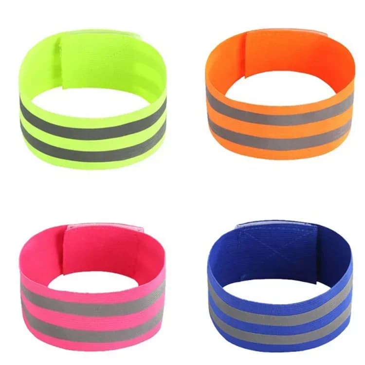 Night Running LED Reflective Armband Wristband Safety Belt Reflective Bands for Jogging Cycling Outdoor Night Activities
