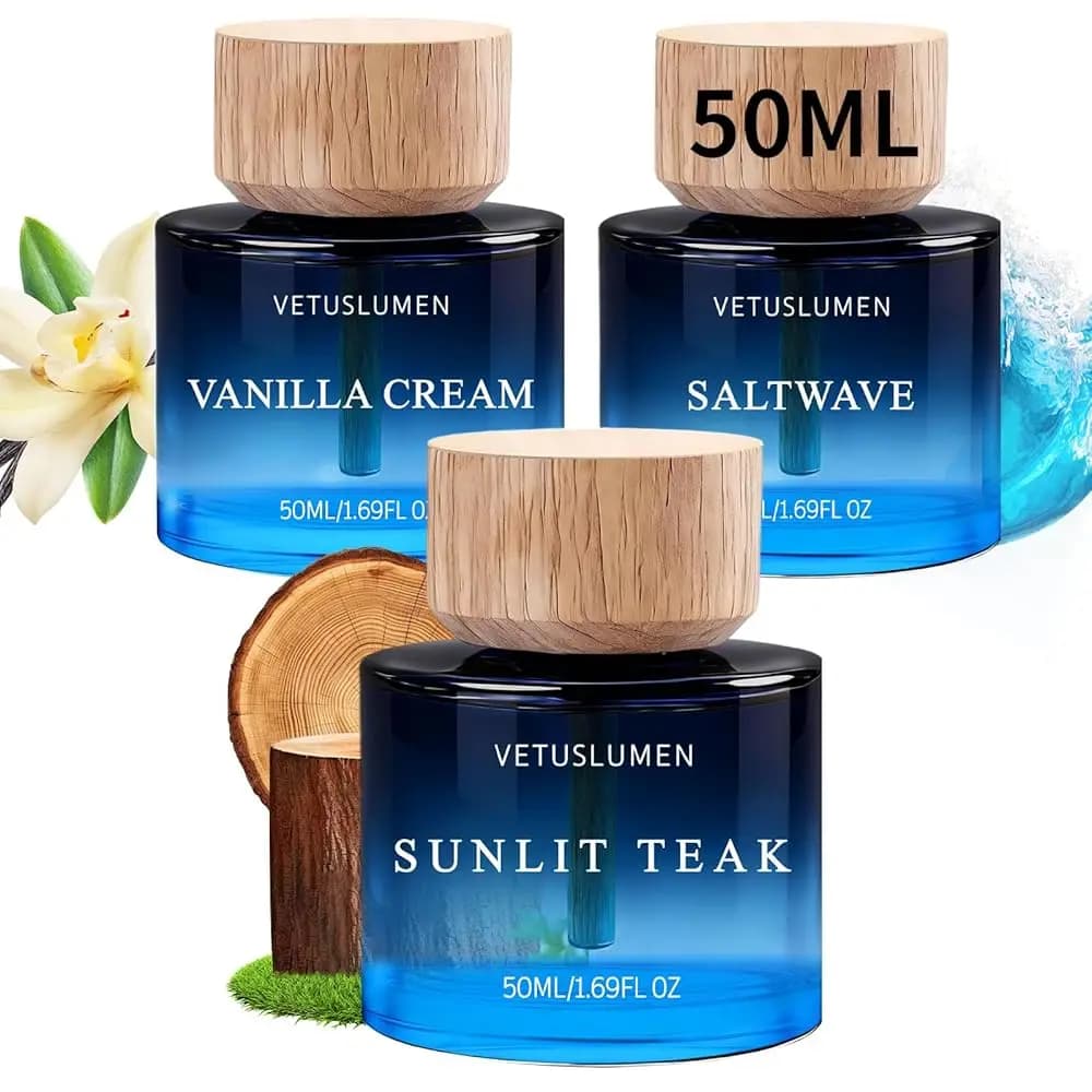 Deodorante per Auto con Spedizione Gratuita, Set Diffusore di Fragranze da 50ml/1.7fl oz, 3 Profumazioni Naturali con Oli Essenziali