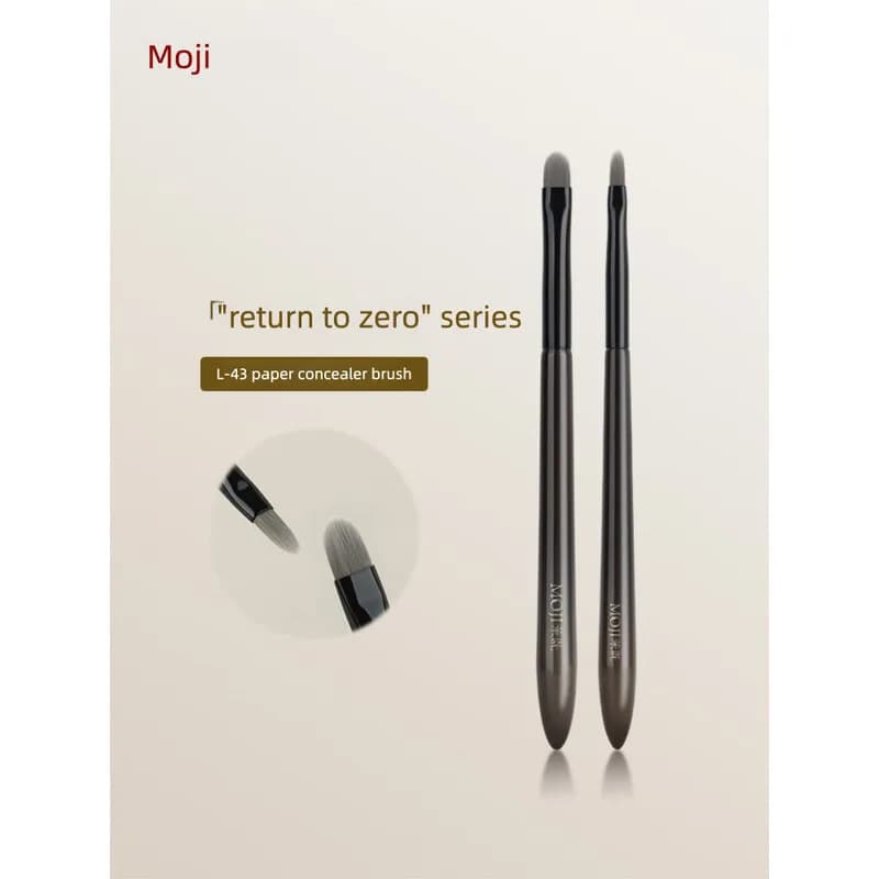 Pennello Correttore Moji Makeup Brush L43 - Copertura Mirata per Scanalature Lacrimali, Pieghe Nasolabiali, Segni dell'Acne, Occhiaie - Flat H