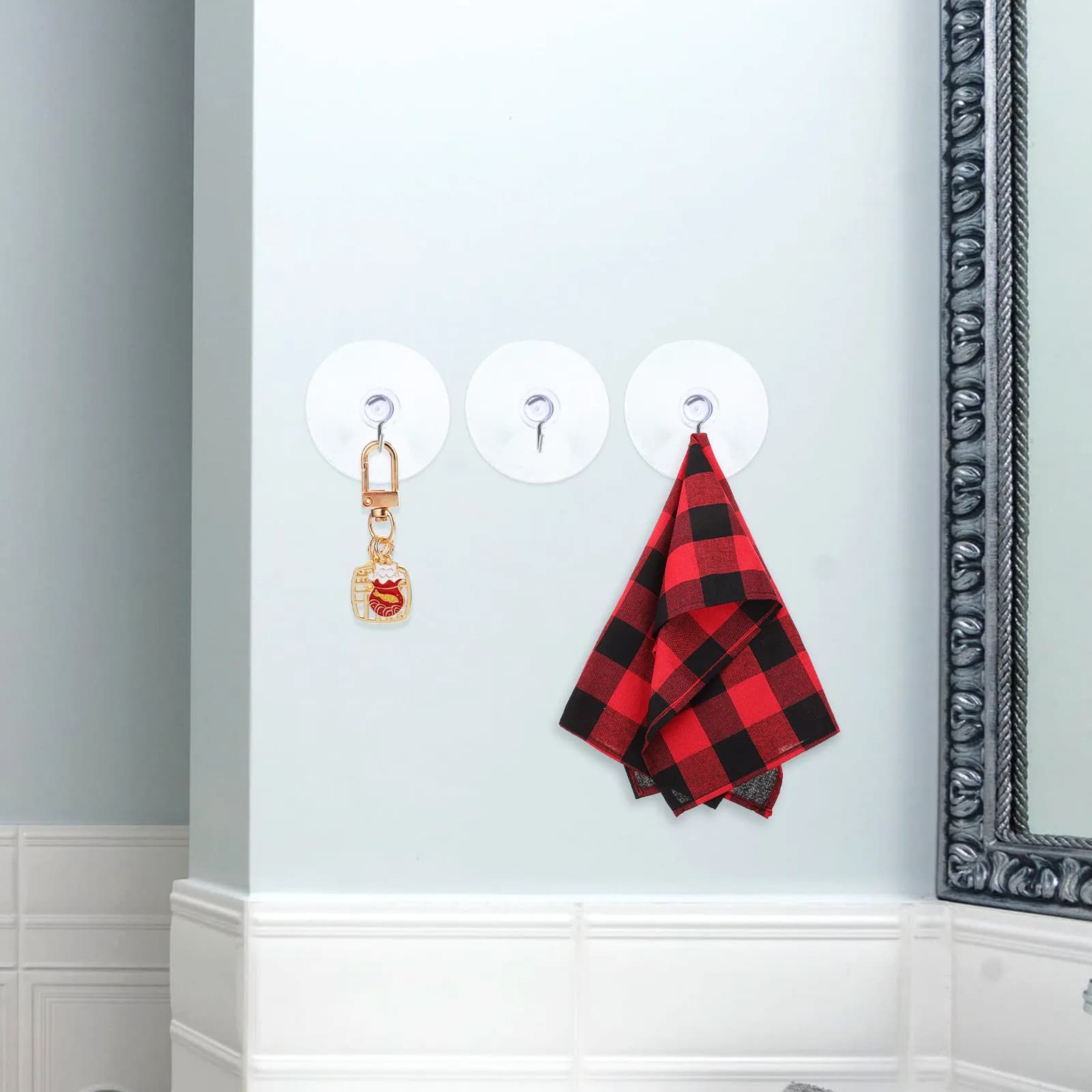 10Pcs Suction Cup Hooks Multi-Purpose Punch Free Wall Hooks for Bathroom Kitchen Towel Hat Coat Storage Organizer