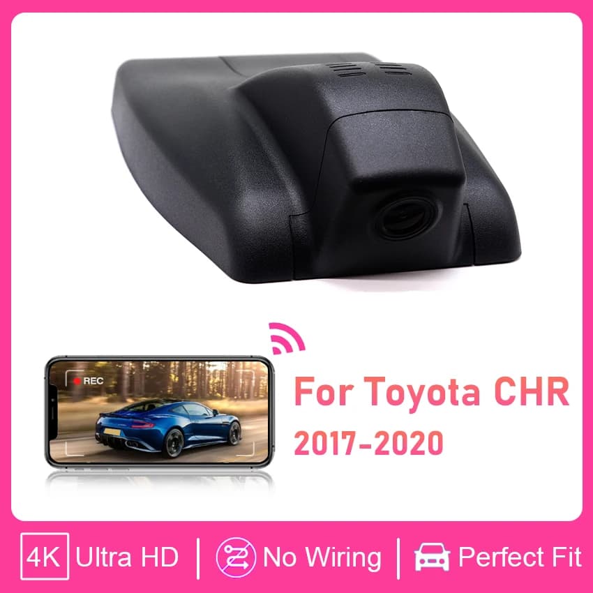 Telecamera DVR per Auto Plug and Play 4K 2160P con Visione Notturna, Accessori per Toyota C-HR CHR 2017 2018 2019 2020
