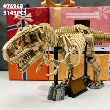 Set di Blocchi da Costruzione Scheletro di Tyrannosaurus Rex 76968 Compatibile con Particelle Legoed Adatto per Regali di Natale 3145 Pezzi