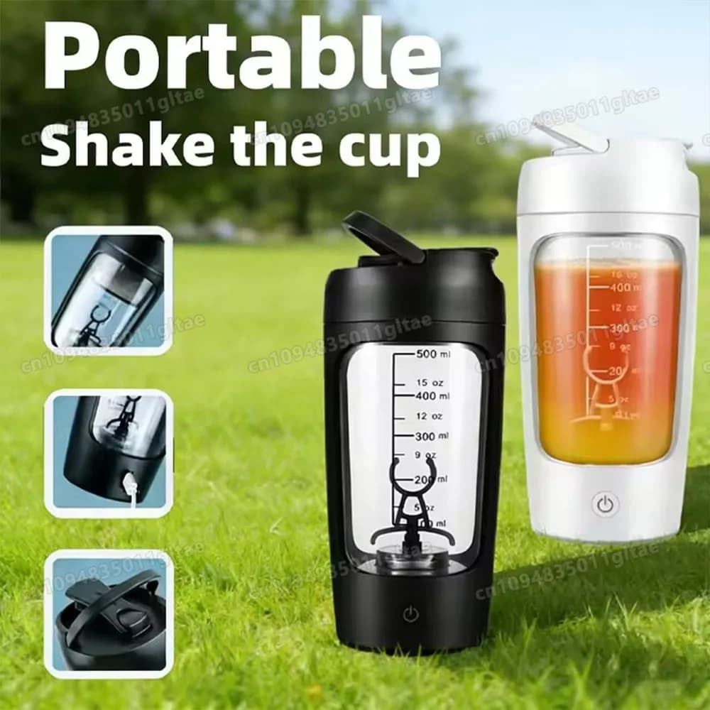 Portable Automatic Mixing Cup, Electric Cup for smoothies, Rechargeable milkshake Cup, for outdoor sports, fitness, cup for mixing protein powder S17UM