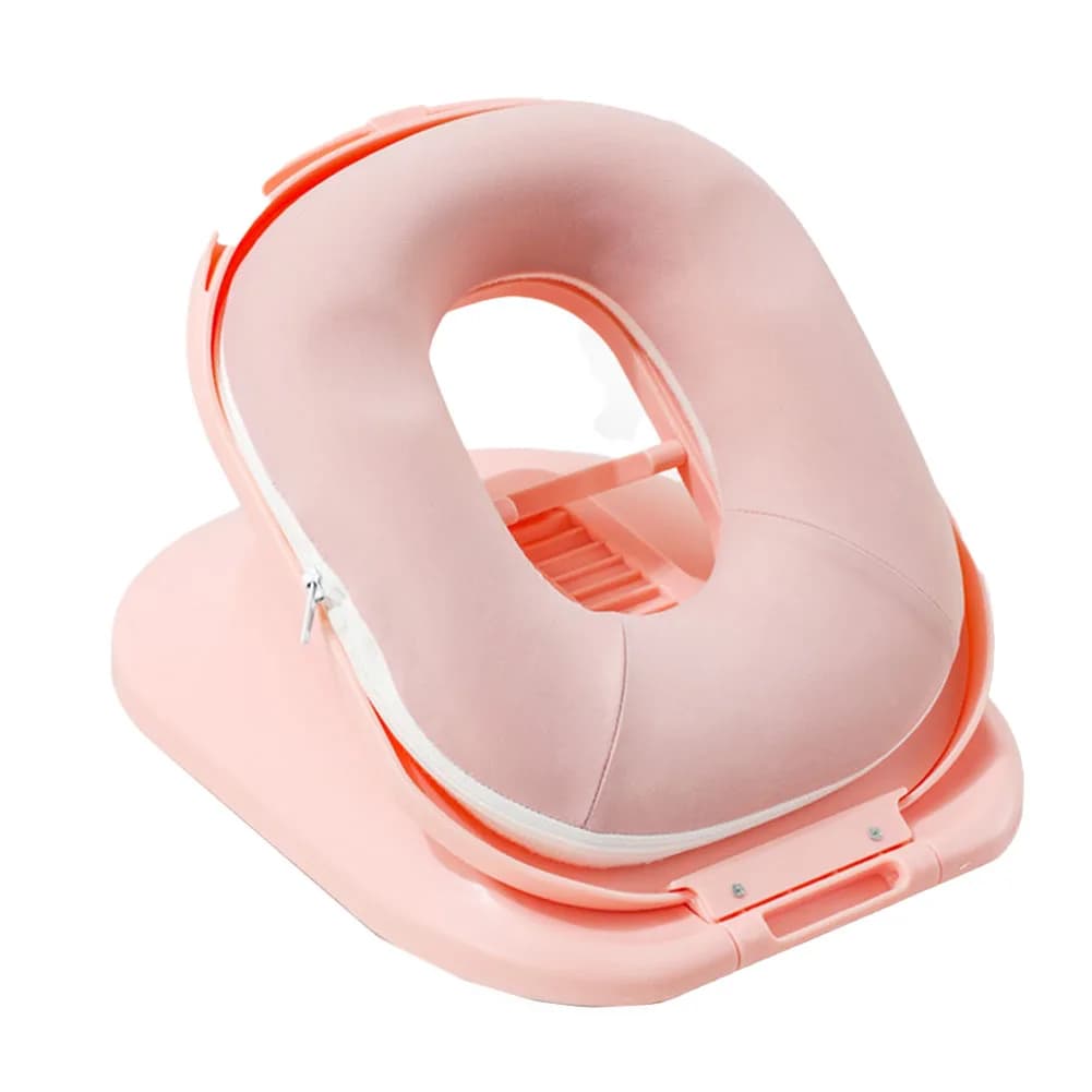 Cuscino di supporto per il collo Cuscino staccabile Pausa pranzo Viaggio Pisolino Comodo supporto per la testa Copertura igienica facile da riporre