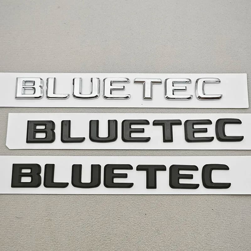 3D ABS Car Letters Logo BLUETEC Badge Emblem Sticker Decals For Mercedes Benz C E S CLS Class W205 W213 W222 X253 V167 X167 W463
