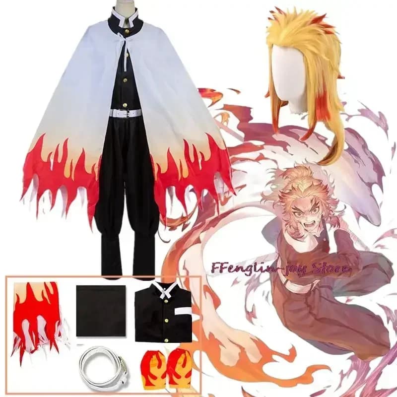 2026 Anime Rengoku Kyoujurou Cosplay Costume Kimono Uniform Halloween Carnival Christmas Party clothes