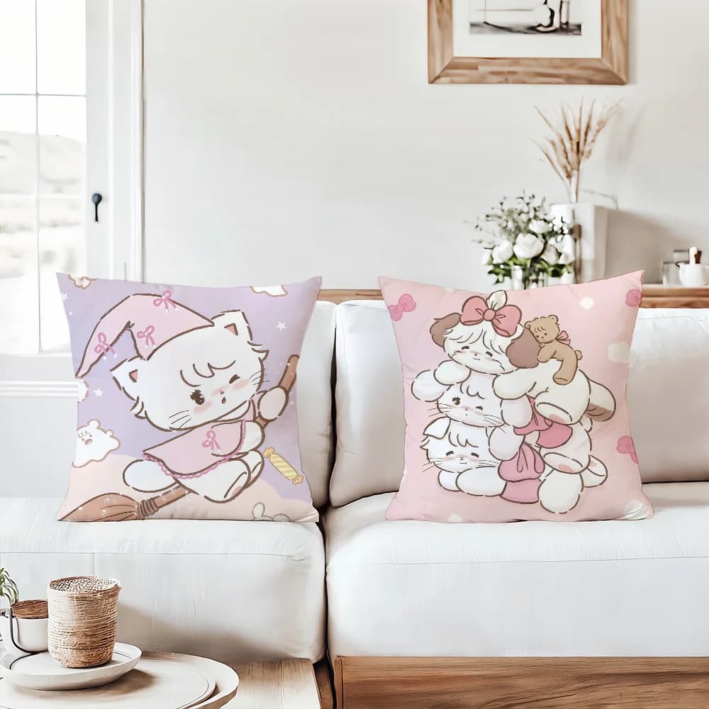 Cartoon Cute Mikko Pillow Case Home Decoration Cushion Cover Suitable For Bedroom Car Office Sofa