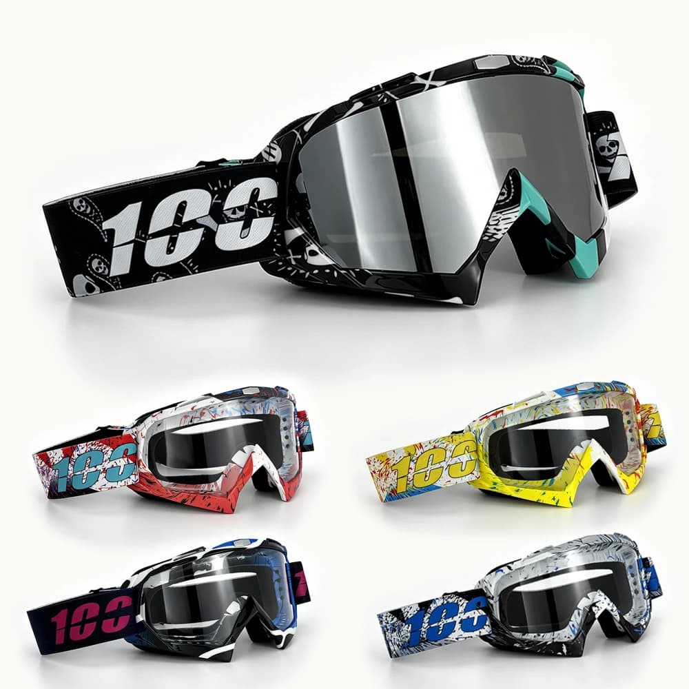 Occhiali da Moto, Occhiali da Ciclismo, Occhiali per Sport all'Aperto, Sci, Fuoristrada, MX, ATV, Dirt Bike, Motocross