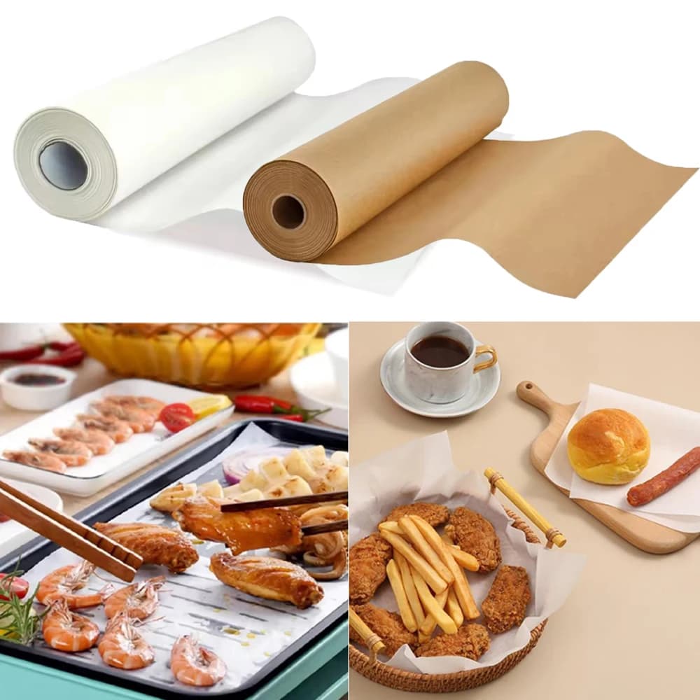 5M /10M Parchment Paper Baking Sheets Non-Stick Cutable Baking Liners for Oven Air Fryer Grilling Mat Steaming Bread Cookies